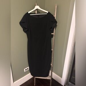 Shein Black Flutter Sleeve Dress